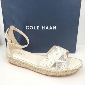New Cole Haan 9.5 Espadrille Sandals Snake Print